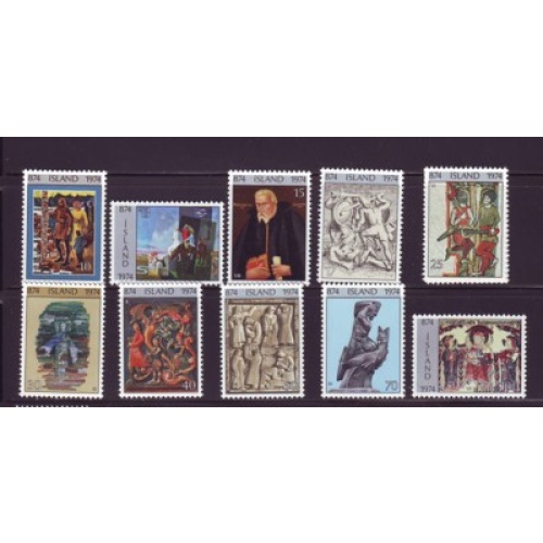 Iceland Sc 461-471 1974 1100th Anniversary stamp set mint NH