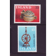Iceland Sc  490-491 1976 Europa stamp set mint NH