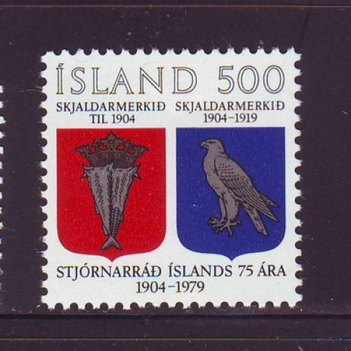 Iceland Sc 520 1979 75th Anniversary Home Rule stamp mint NH
