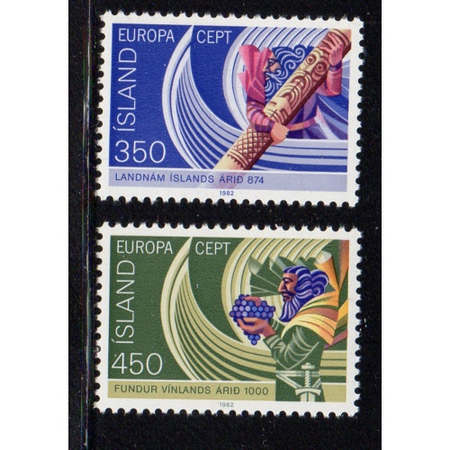 Iceland Sc 554-55 1982  Europa stamp set mint NH