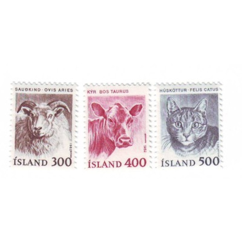Iceland Sc 556-58 1982 Animals  stamp set mint NH