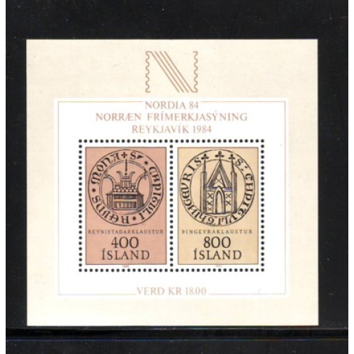 Iceland Sc 564 1982 NORDIA 84 stamp sheet mint NH