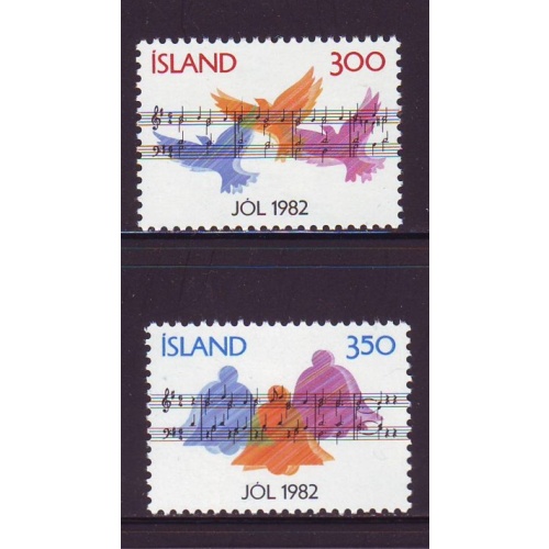 Iceland Sc  565-566 1982 Christmas stamp set mint NH