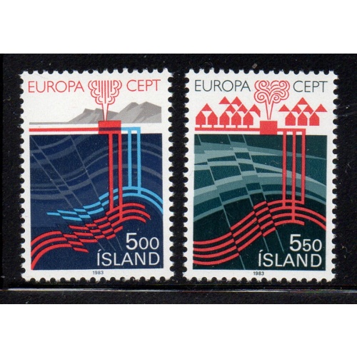 Iceland Sc  573-574 1983  Europa  stamp set mint NH