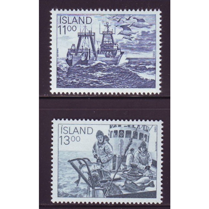 Iceland Sc 575-576 1983 Fishing Industry stamp set mint NH