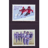 Iceland Sc 578-579 1983 Sports stamp set mint NH