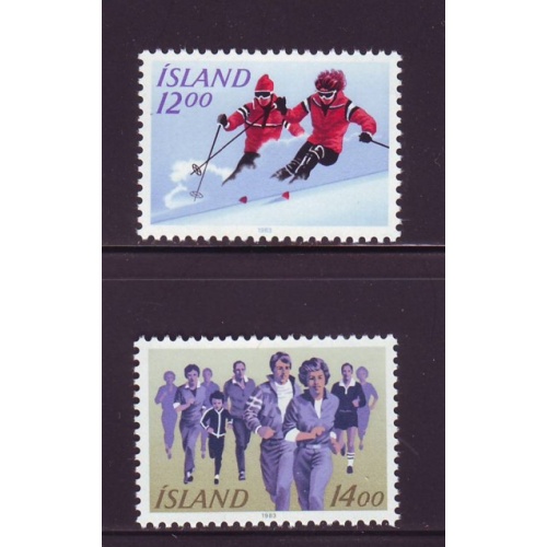 Iceland Sc 578-579 1983 Sports stamp set mint NH