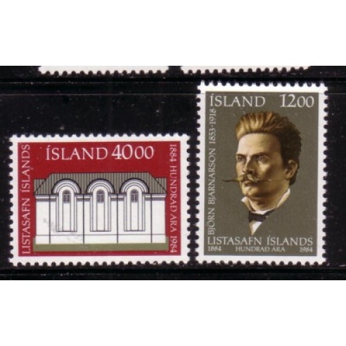 Iceland Sc  600-601 1984 National Gallery stamp set mint NH