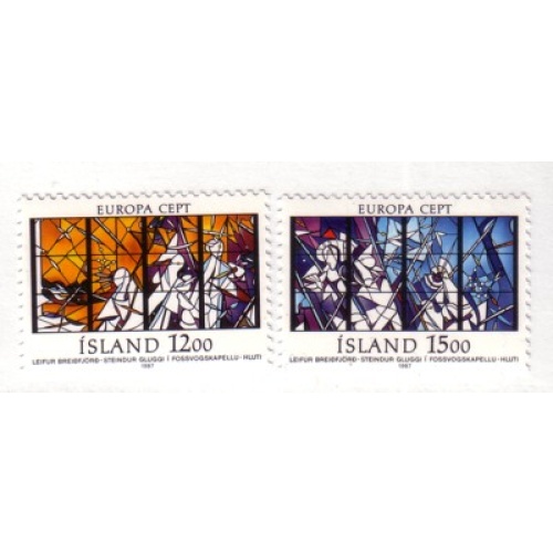 Iceland Sc 639-640 1987 Europa stamp set mint NH