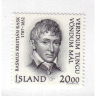 Iceland Sc 641 1987 Rask, Linguist, stamp mint NH