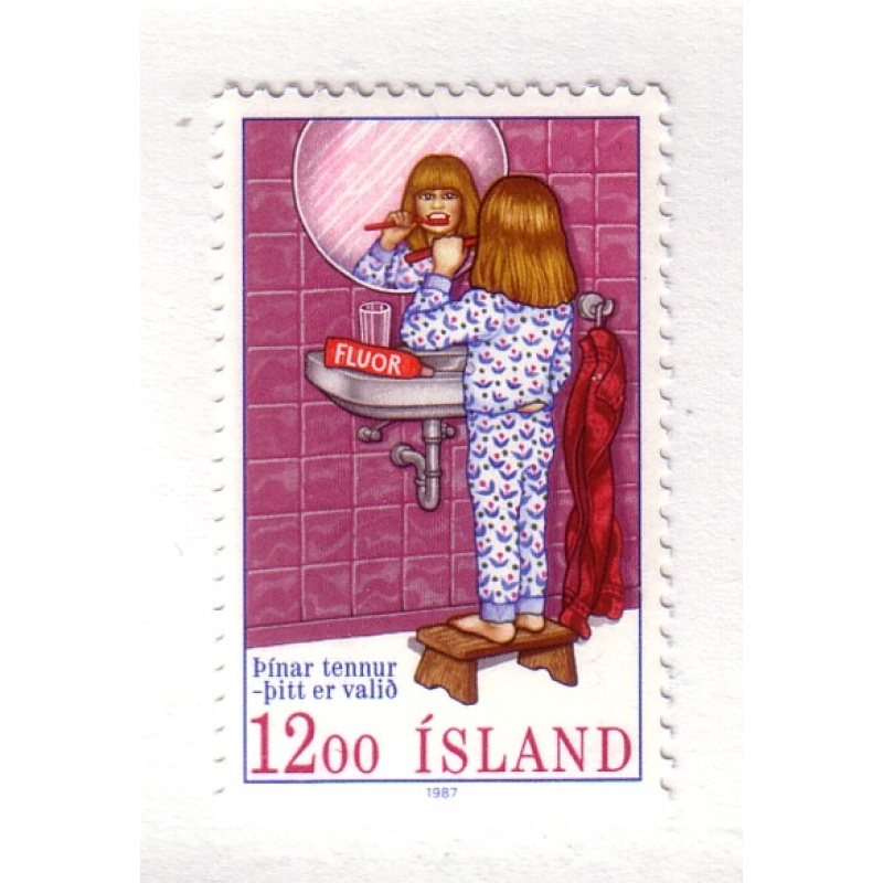 Iceland Sc 647 1987 Dental Protection stamp  mint NH