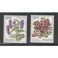 Iceland Sc 663-64 1988 Flowers stamp set mint NH