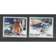 Iceland Sc 669-670 1988 Christmas stamp set mint NH