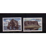 Iceland Sc 713-714 1990 Landscapes stamp set mint NH