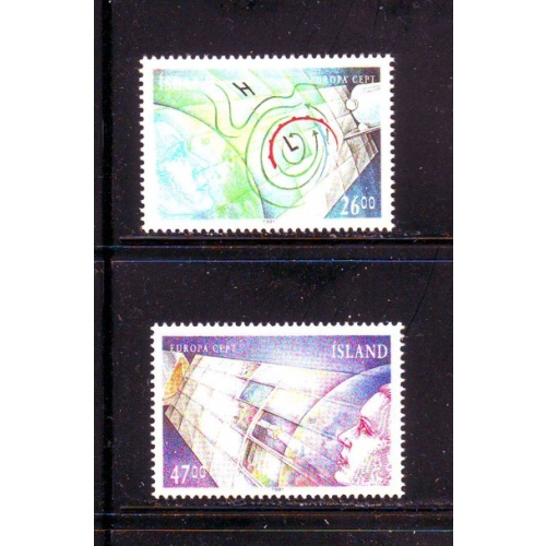 Iceland Sc 738-739 1991 Europa  stamp set mint NH