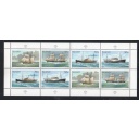 Iceland Sc 745 1991 Ships stamp sheet of 8 mint NH