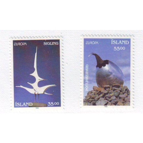 Iceland Sc 770-771 1993 Europa stamp set mint NH