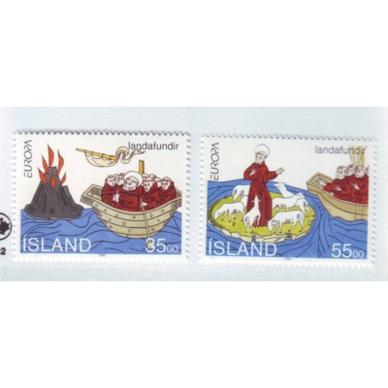Iceland Sc 780-781 1994 Europa St Brendan stamp set mint NH