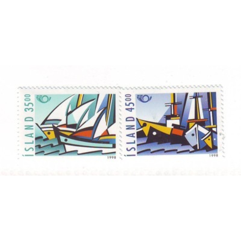 Iceland Sc 854-855 1998 Nordic, Ships,  stamp set mint NH