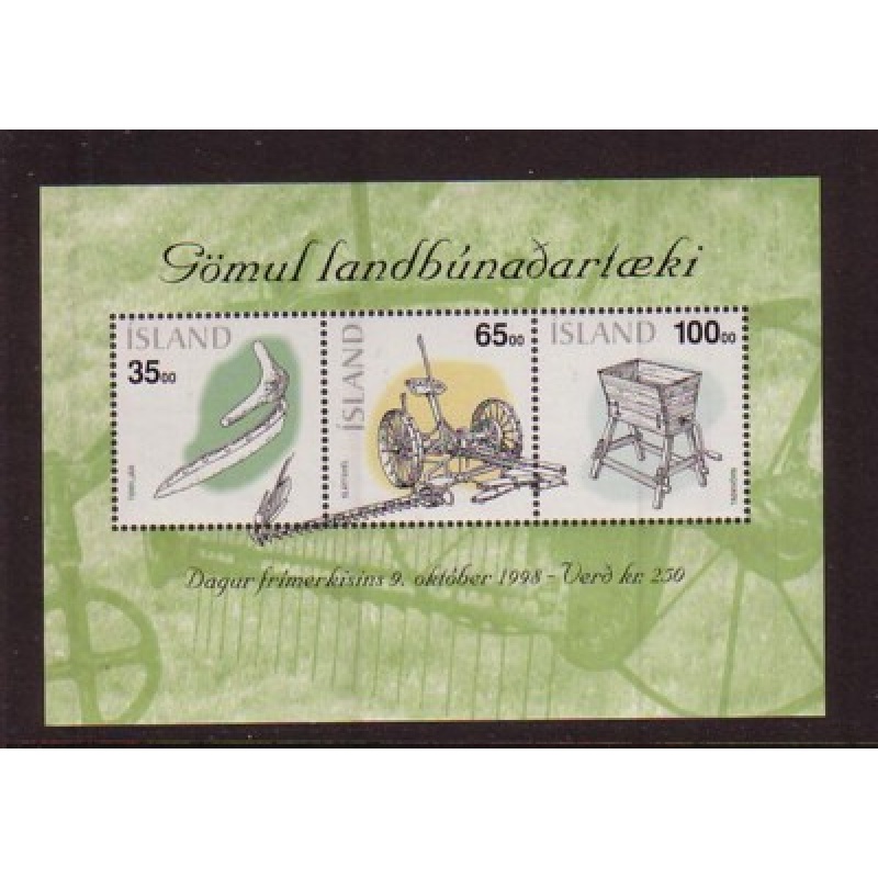 Iceland Sc 866 1998 Agricultural Tools stamp sheet mint NH