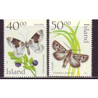 Iceland Sc 919-920 2000 butterflies stamp set mint NH