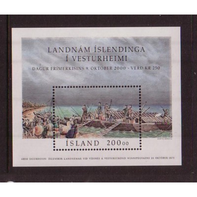 Iceland Sc 921 2000 Stamp Day stamp sheet mint NH