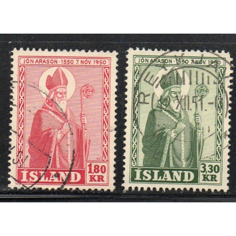 Iceland Sc 269-270 1920 Jon Arason stamp set used