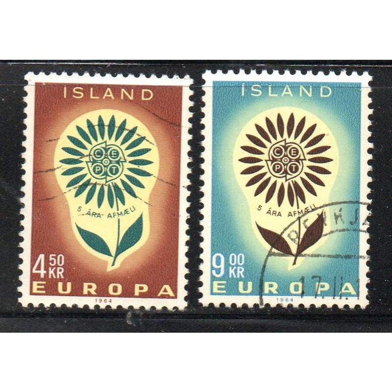 Iceland Sc 367-368 1964 Europa stamp set used