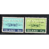 Iceland Sc 431-432 1971 Postal Checking Service  stamp set used