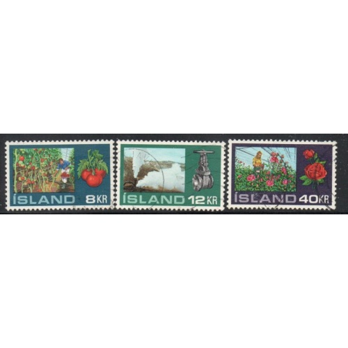 Iceland Sc 443-445 1972 Hothouse Gardening stamp set used