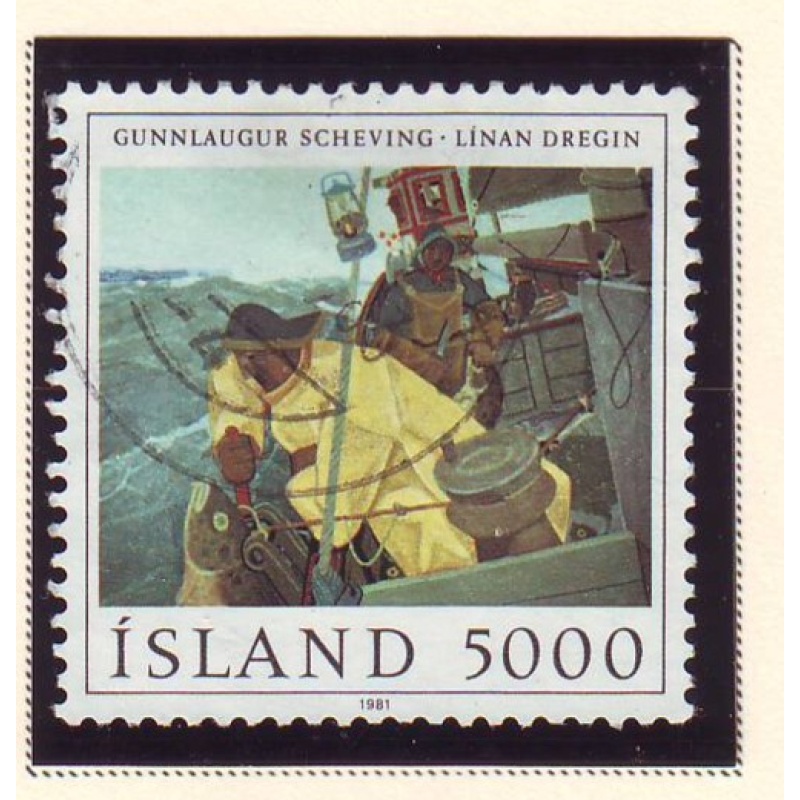 Iceland Sc 548  1981 Scheving Painting stamp used