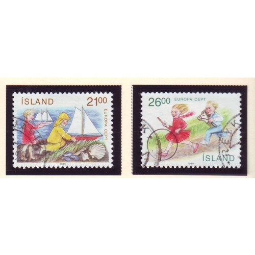 Iceland Sc  675-676 1989 Europa  stamp set used