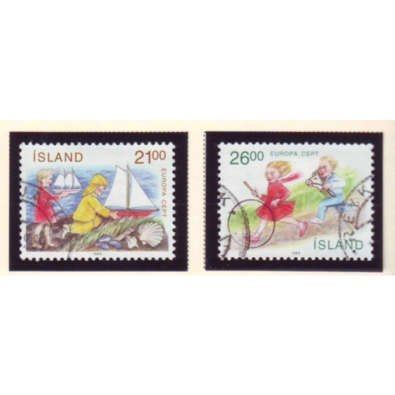 Iceland Sc  675-676 1989 Europa  stamp set used