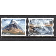Iceland Sc  678-679 1989 Landscapes  stamp set used
