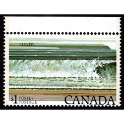 Scott 726, Canada, $1 variety, MNHOG misplaced and ghost impressions, with certificate