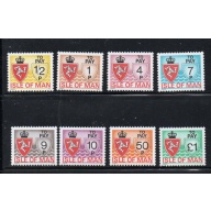 Isle of Man Sc J9-J16 1975 Postage Due stamp set mint NH