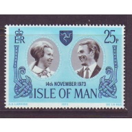 Isle of Man Sc 35 1973 Royal Wedding Princess Anne mint NH