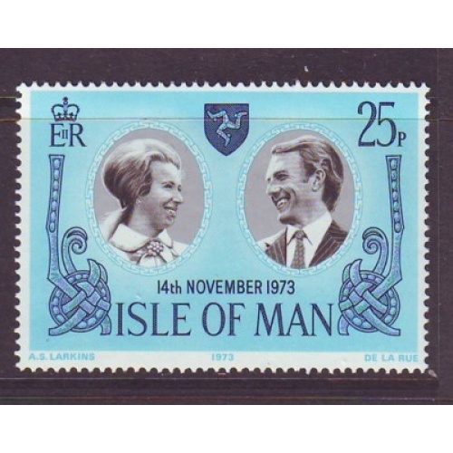 Isle of Man Sc 35 1973 Royal Wedding Princess Anne mint NH