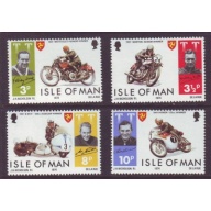 Isle of Man Sc 40-43 1974 Motorcycle Races stamp set mint NH