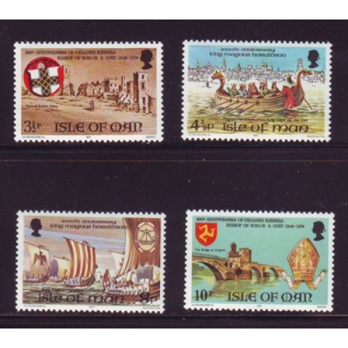 Isle of Man Sc 44-47 1974 Haraldson & Russell stamp set mint NH