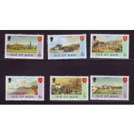 Isle of Man Sc 52-59 1975 views stamp set mint NH