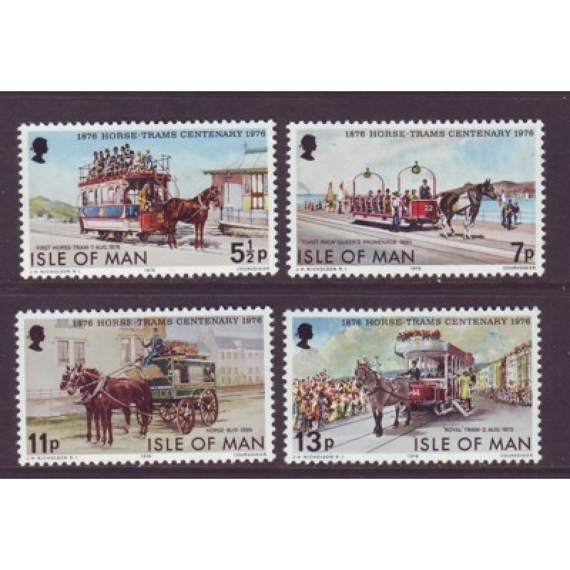 Isle of Man Sc 82-85 Trams stamp set mint NH