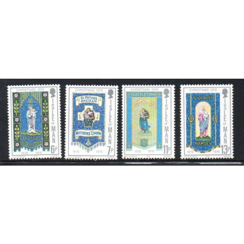 Isle of Man Sc 92-95 1976 Christmas stamp set mint NH