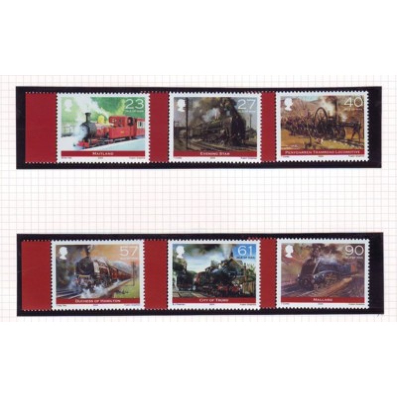 Isle of Man Sc 1022-7 2004 Steam Locomotive stamps mint NH