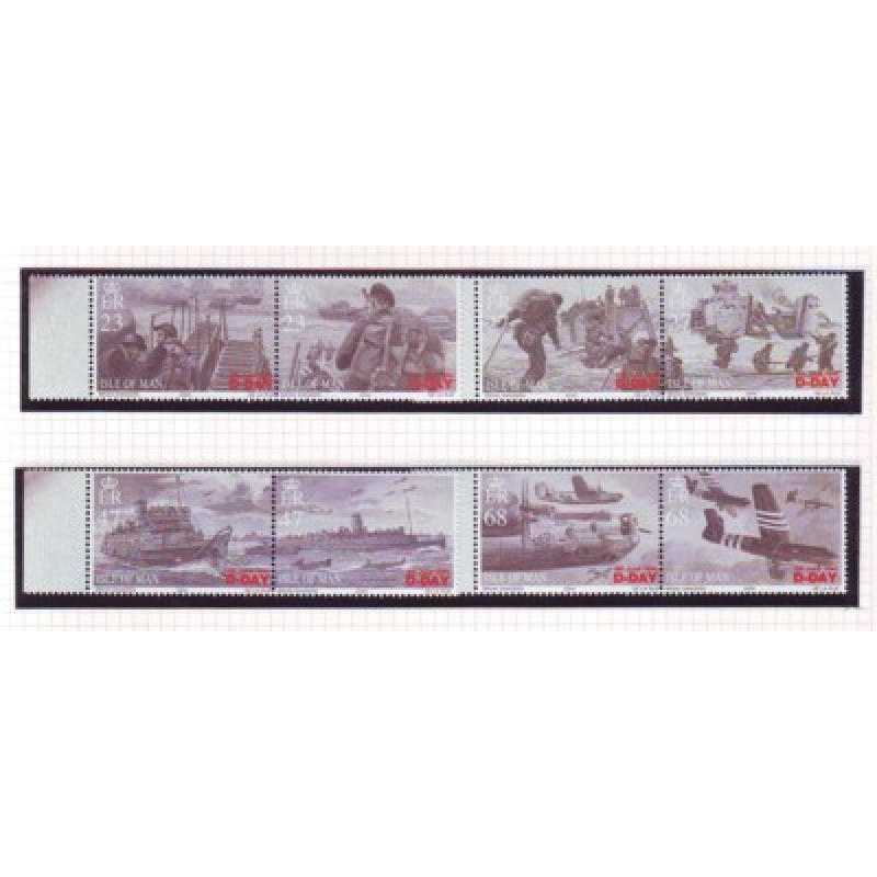 Isle of Man Sc 1028-1031 2004 60th Anniversary D Day Landings stamp set mint NH