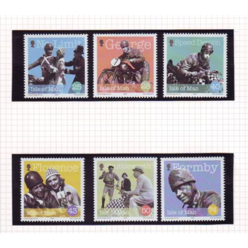 Isle of Man Sc 1039-1044 2004 George Formby, Actor,  stamp set mint NH