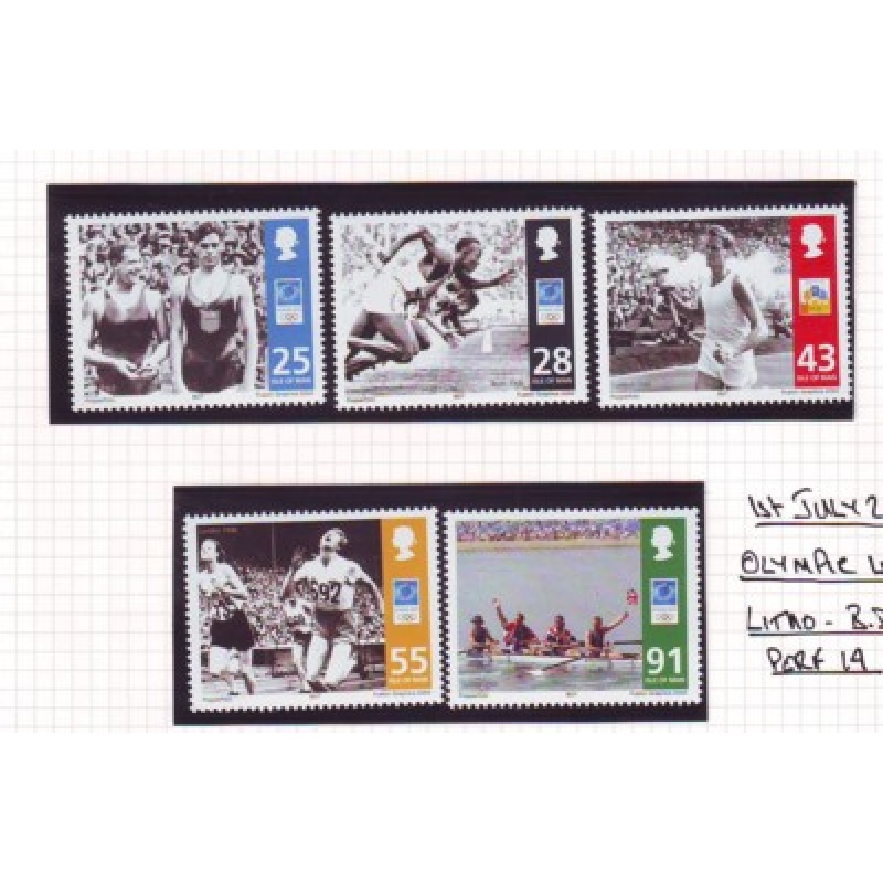 Isle of Man Sc 1045-1049 2004 Athens Olympics stamp set mint NH