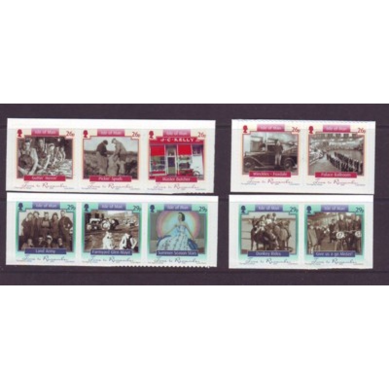 Isle of Man Sc 1052-1061 2004 Manx History self adhesive stamp set mint NH
