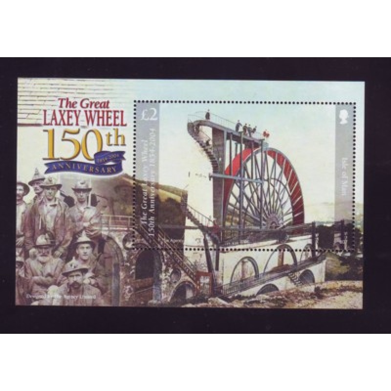 Isle of Man Sc 1062 2004 Laxey Wheel Anniversary stamp sheet mint NH
