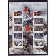 Isle of Man Sc 1073a 2004 Winter Robins stamp sheet mint NH